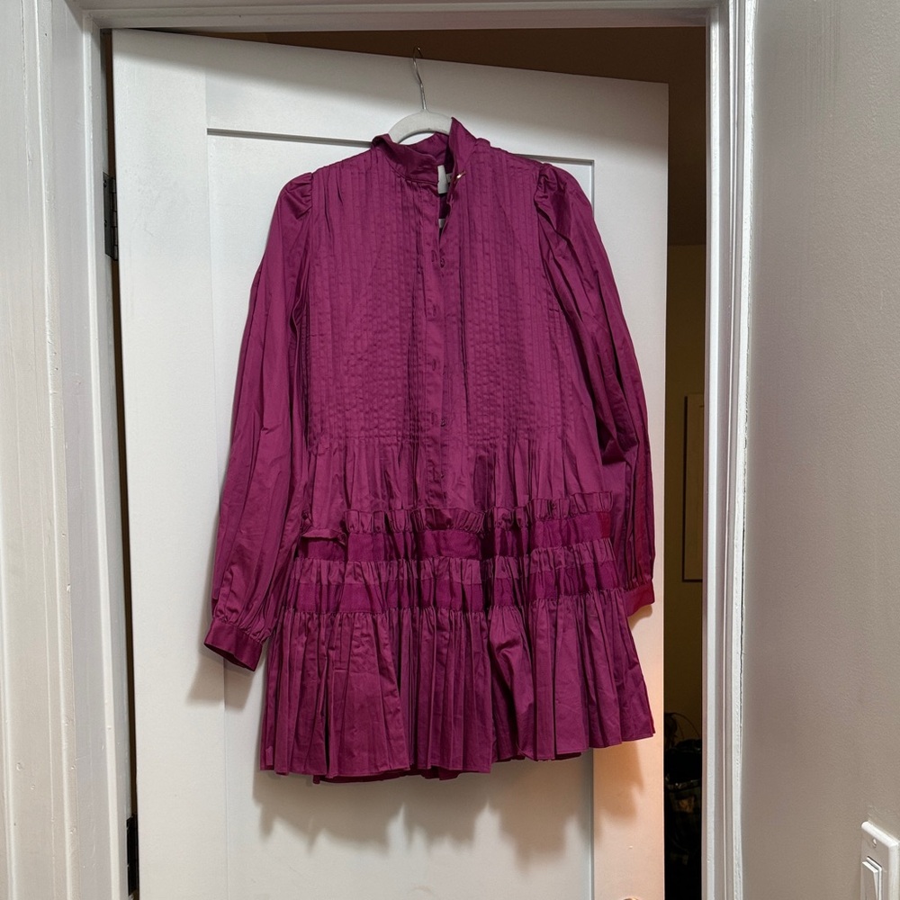 Fushia Long-Sleeve AJE Dress